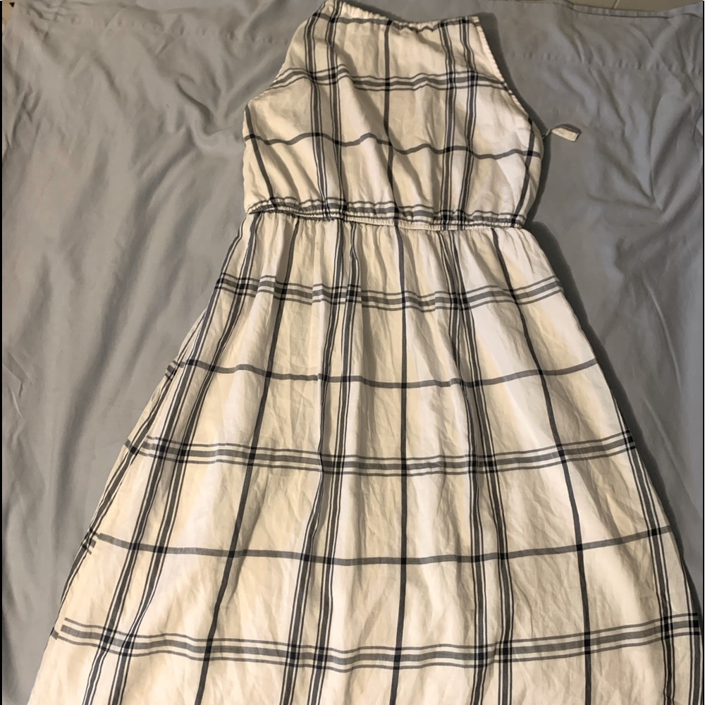 White Halter Top Dress